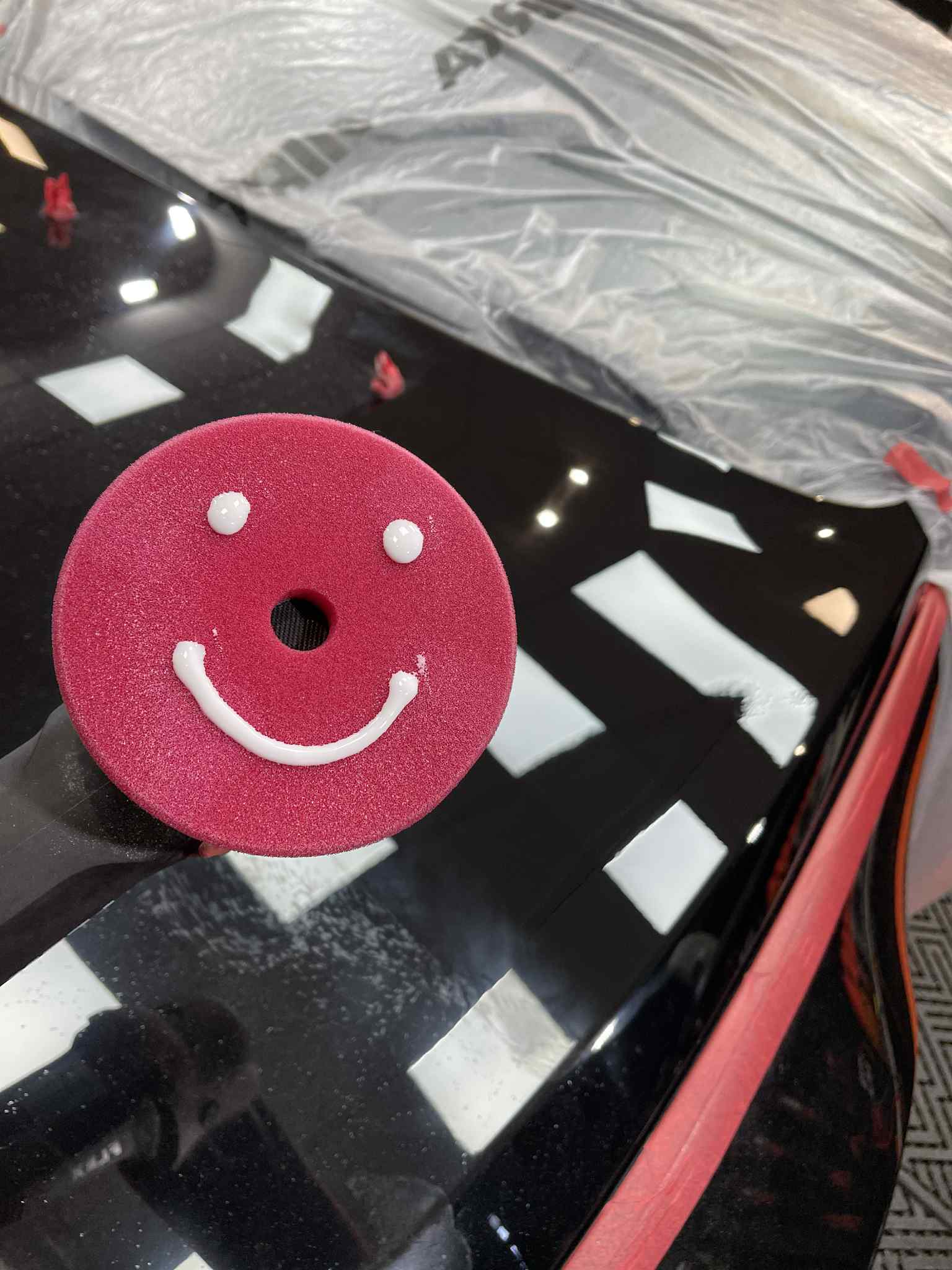 Formation polissage pratique - stagiaire en action